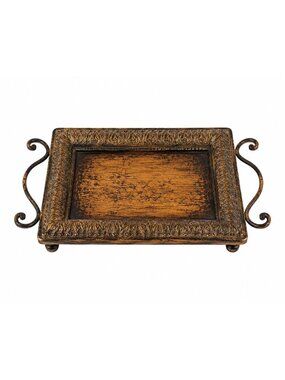 Ornate Decorative Serving Tray French Country Tuscan Farmhouse Decor